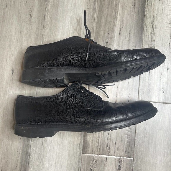 Men's Salvatore Ferragamo Leather Dress Shoes Black Size 12 D - Picture 3 of 8